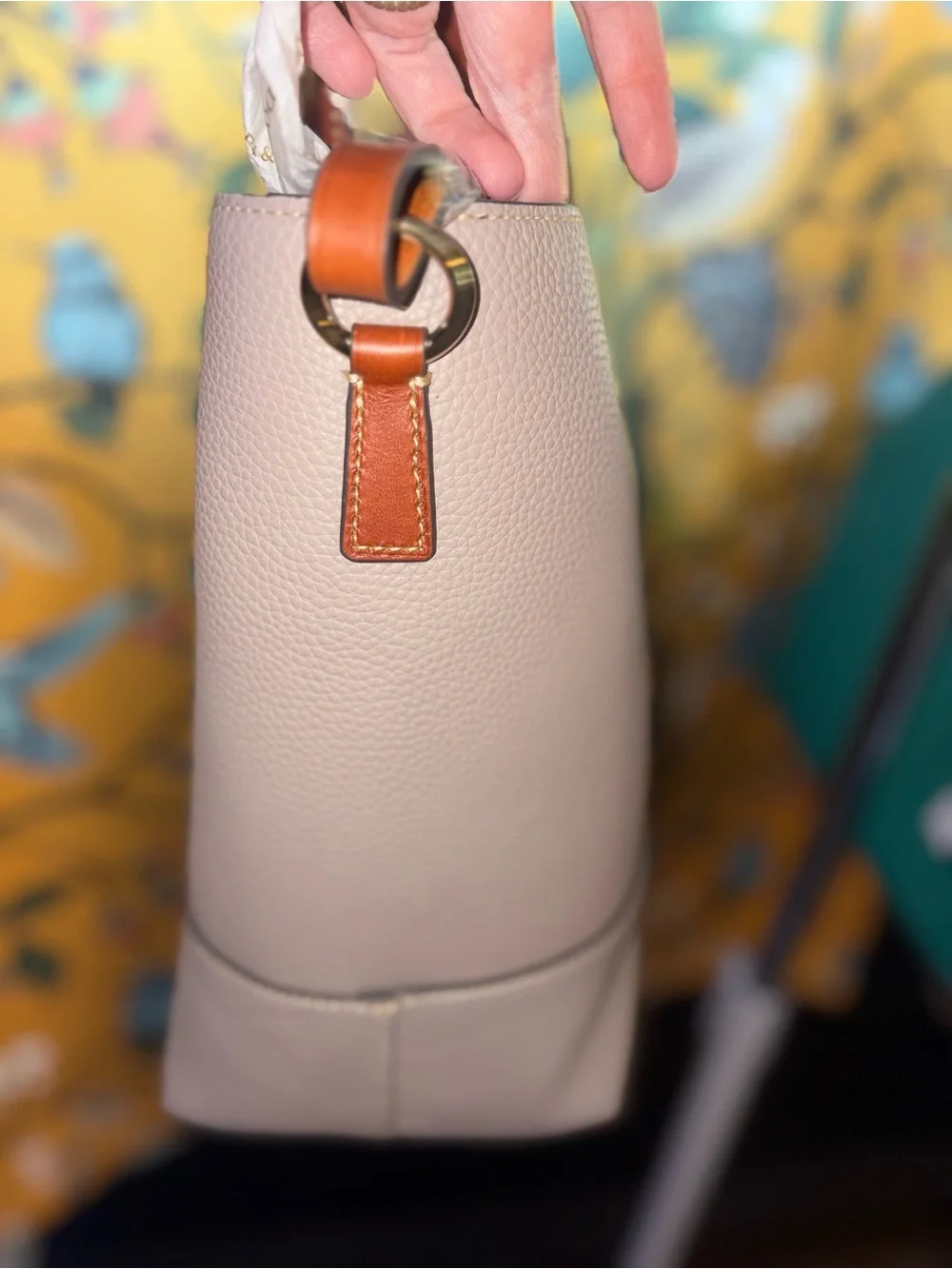 Dooney & Bourke Chelsea Pebbled Leather Shopper Tote Taupe NWT